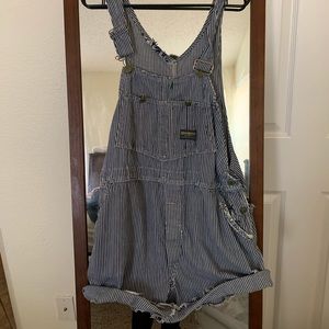 Genuine vintage osh kosh conductor short overalls